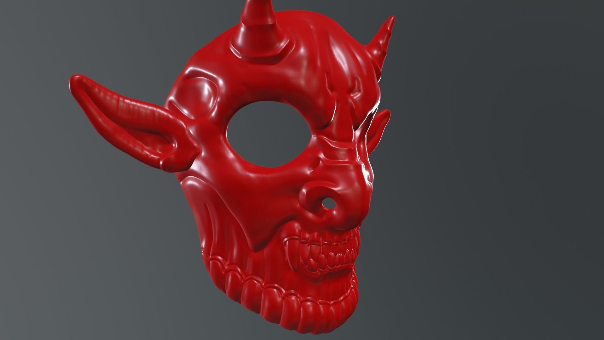 Devil Mask Halloween  3D print model_25