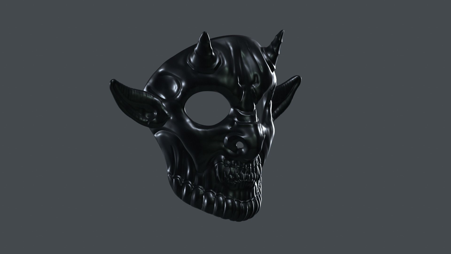 Devil Mask Halloween  3D print model_12