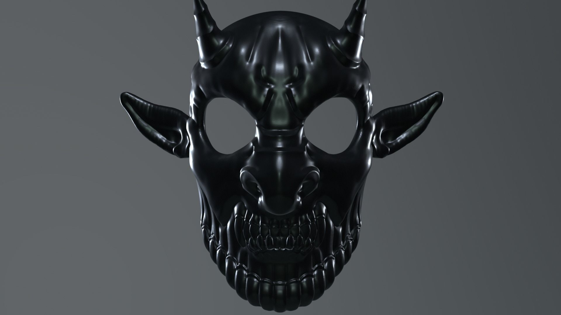 Devil Mask Halloween  3D print model_22