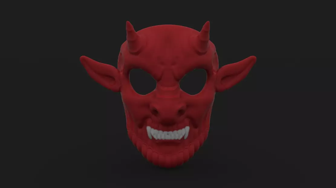 Devil Mask Halloween  3D print model_0