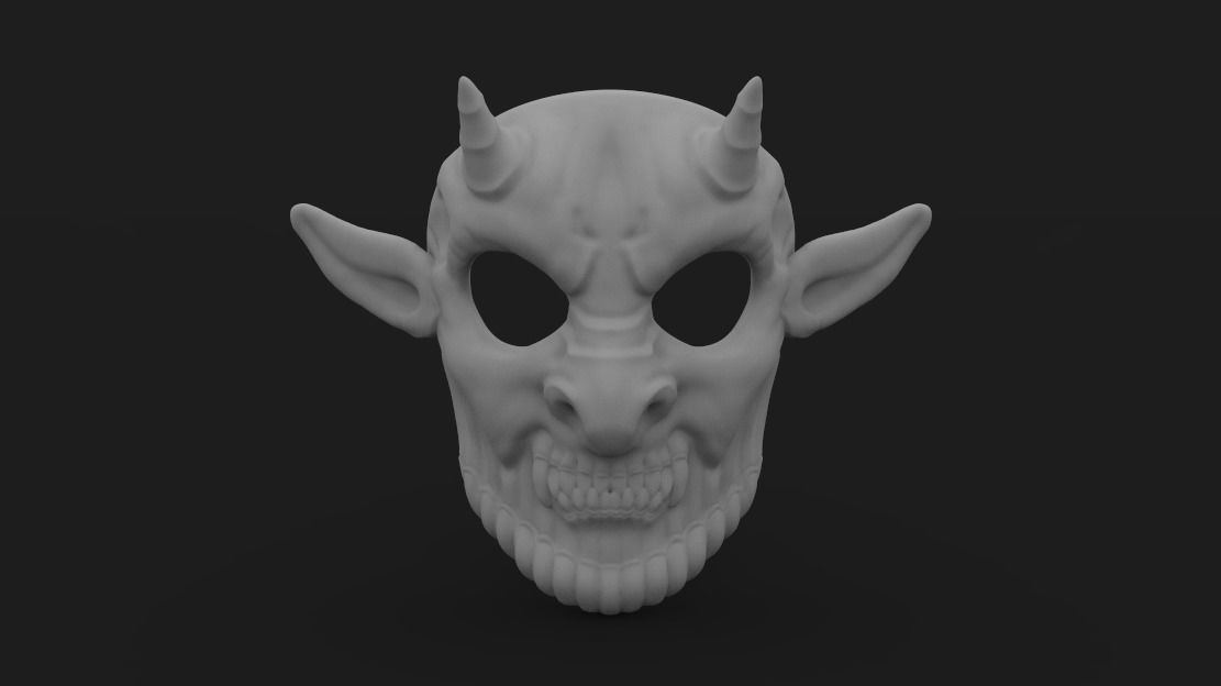 Devil Mask Halloween  3D print model_2