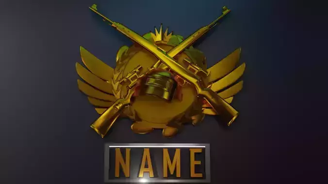 PUBG Title Low-poly 3D model