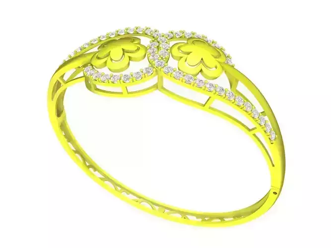 6919 Vietnamese Diamond Flower Women Bangle