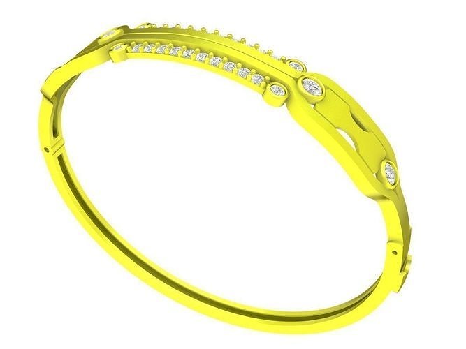 6923 Art Diamond Women Bangle Bracelets  3D print model