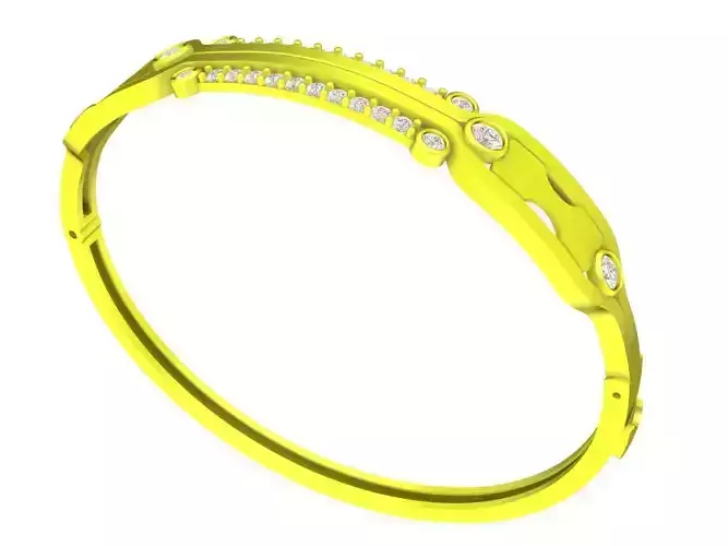 6923 Art Diamond Women Bangle Bracelets 