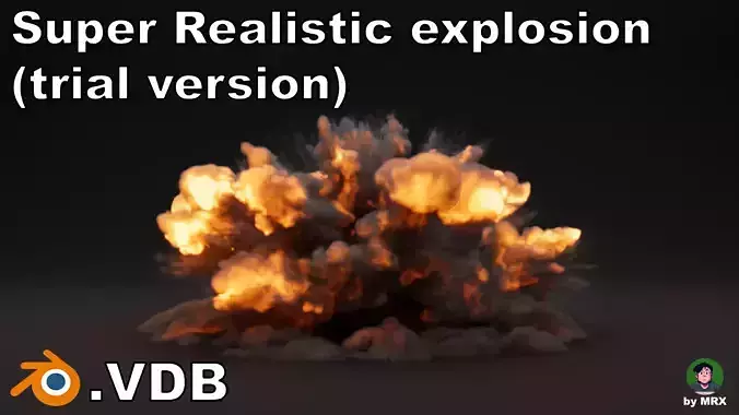 Super Realistic Explosion 1 Trial version Free 3D model