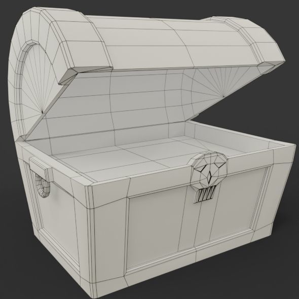 Stylized treasure chest free VR / AR / low-poly 3D model | CGTrader