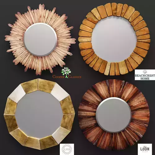 Mirror set 3D 5 sunburst