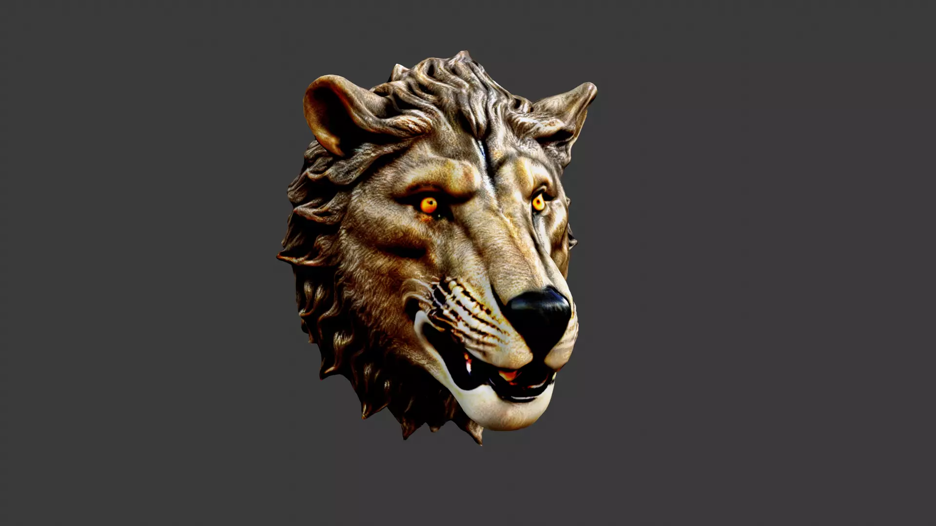Animal Head Low-poly 3D model_0