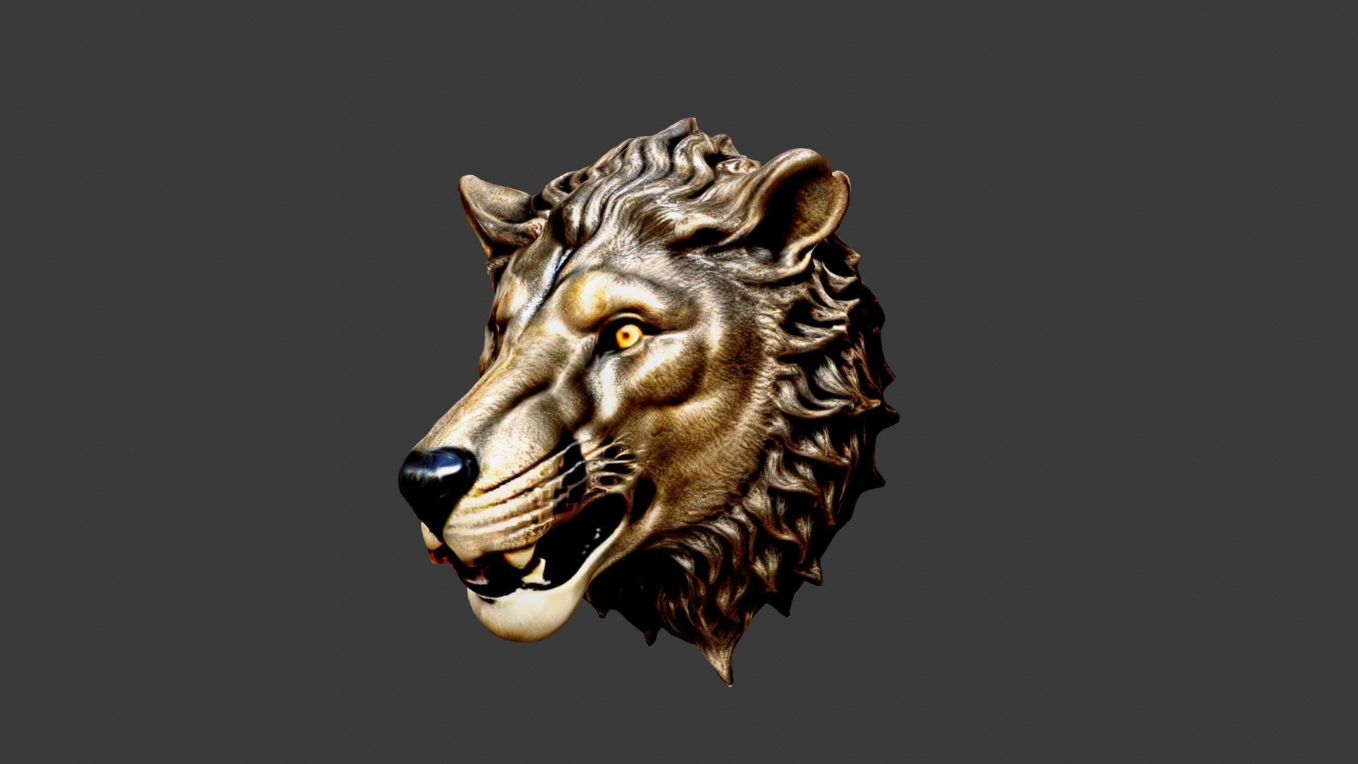 Animal Head Low-poly 3D model_1