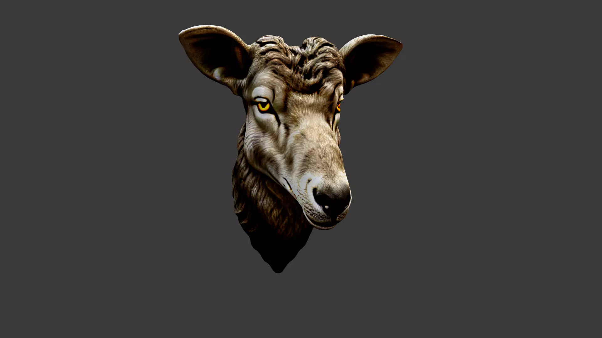 Animal Head Low-poly 3D model