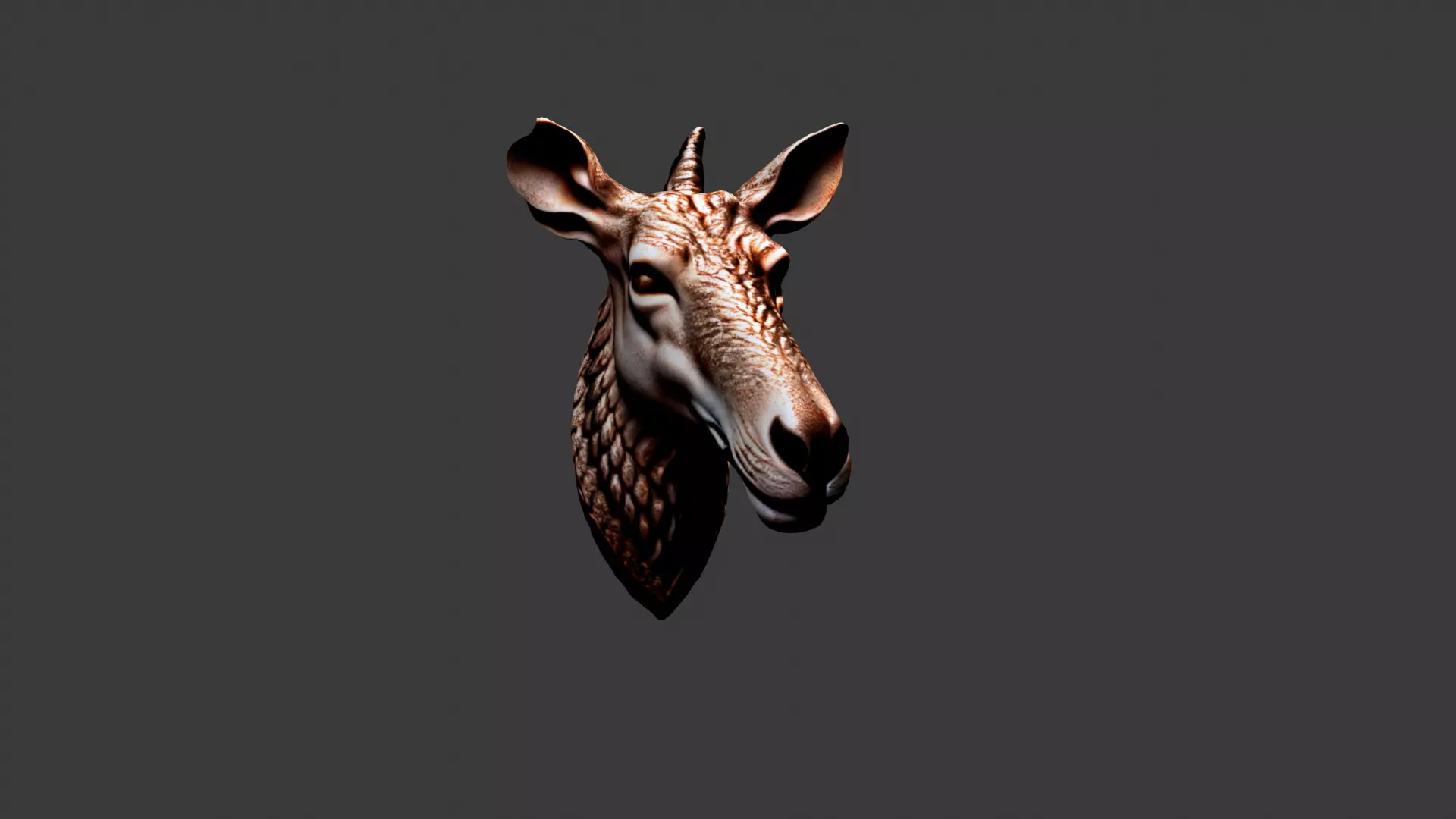 Animal Head Low-poly 3D model_0