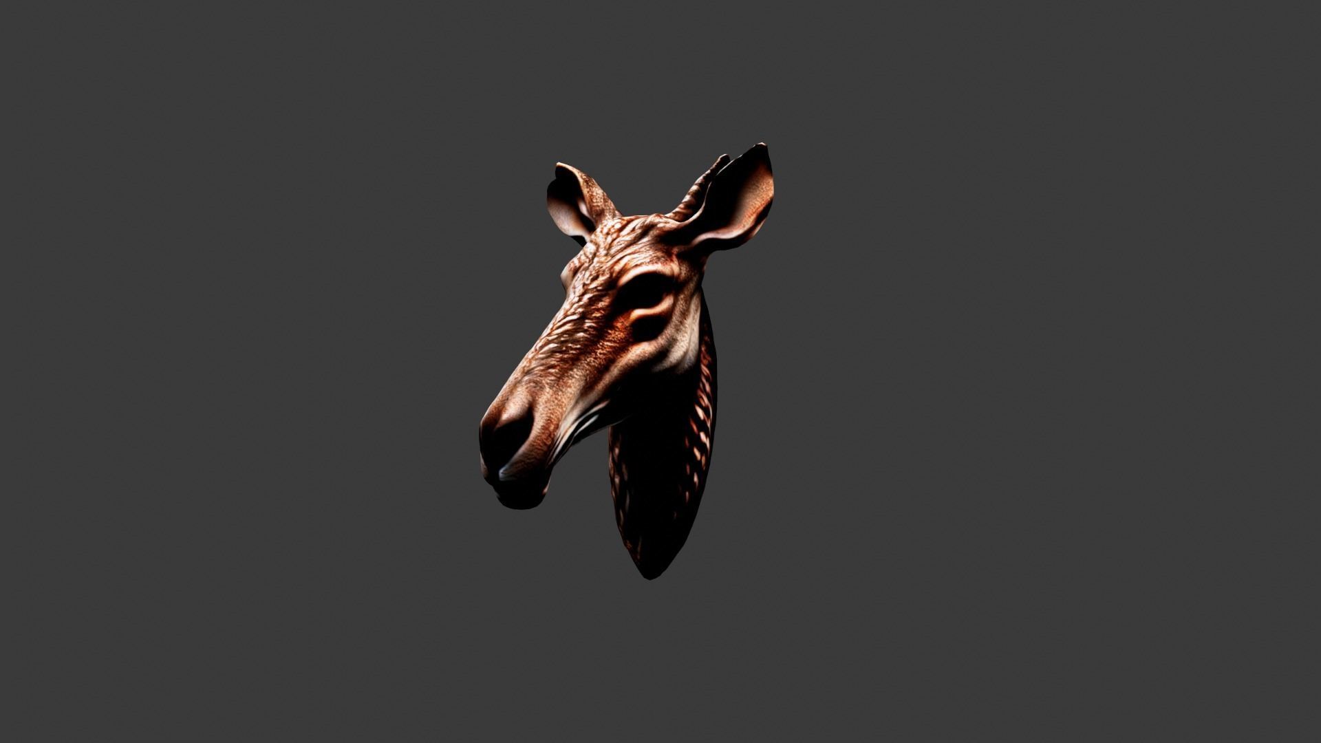 Animal Head Low-poly 3D model_1