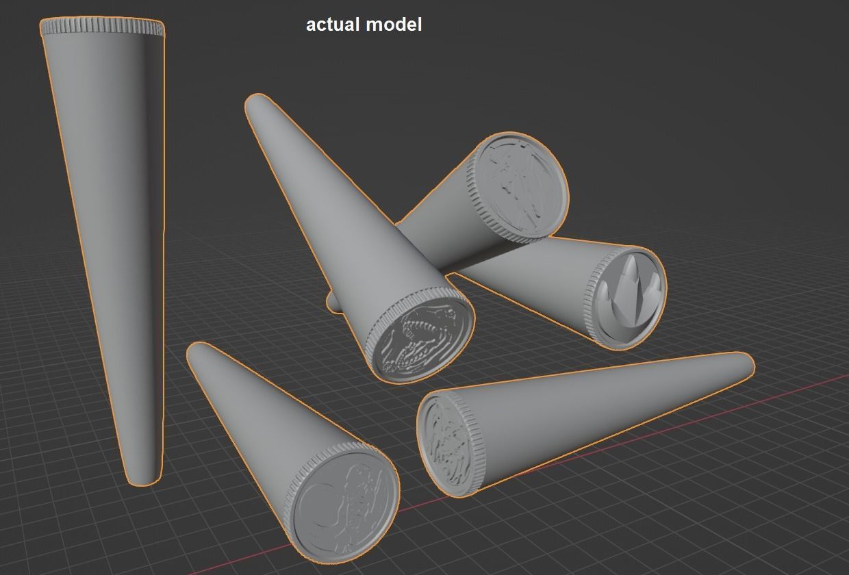 MMPR Power Crystals Power Rangers Coin Crystal 3D print model_1