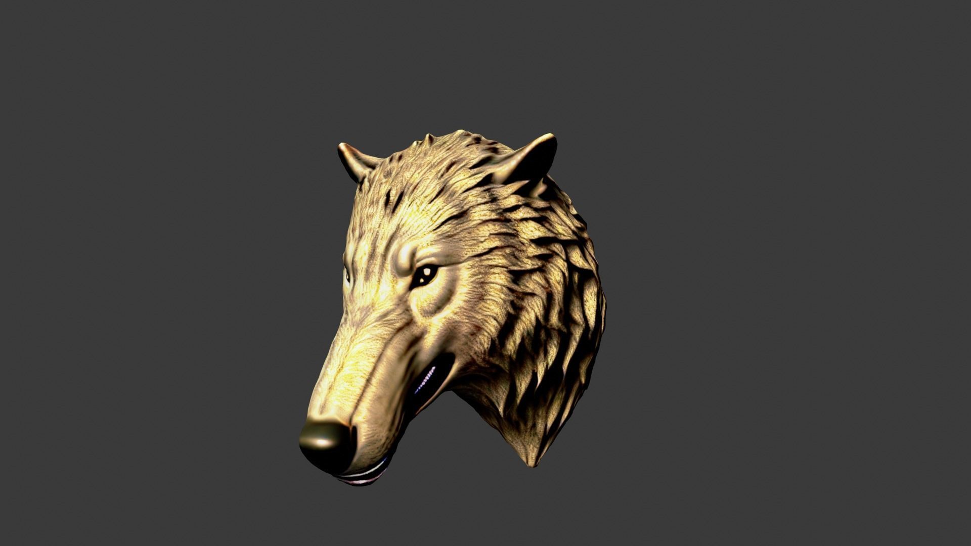 Animal Head Low-poly 3D model_2