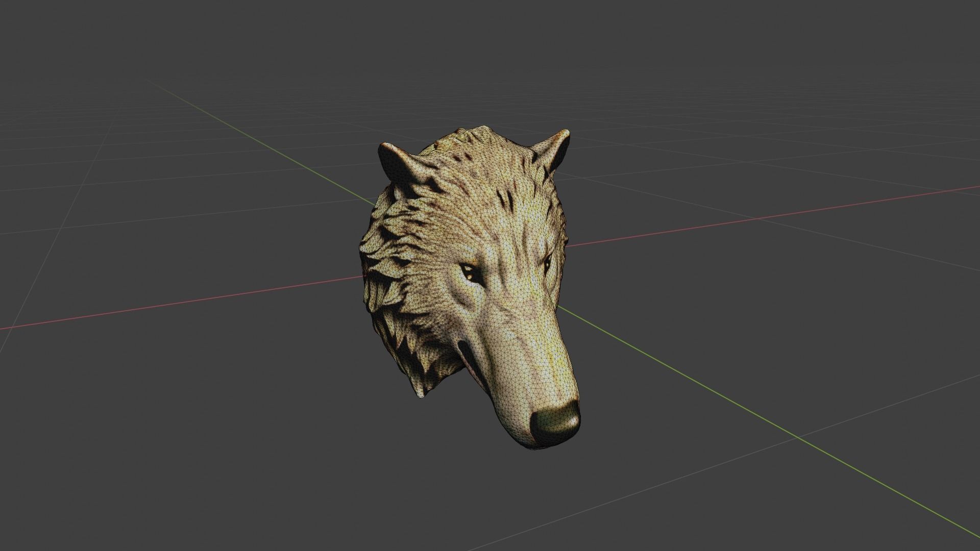Animal Head Low-poly 3D model_6