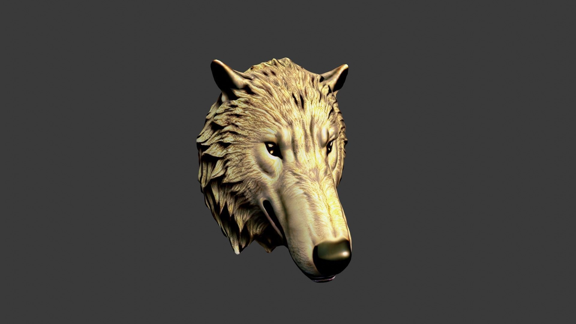 Animal Head Low-poly 3D model_1