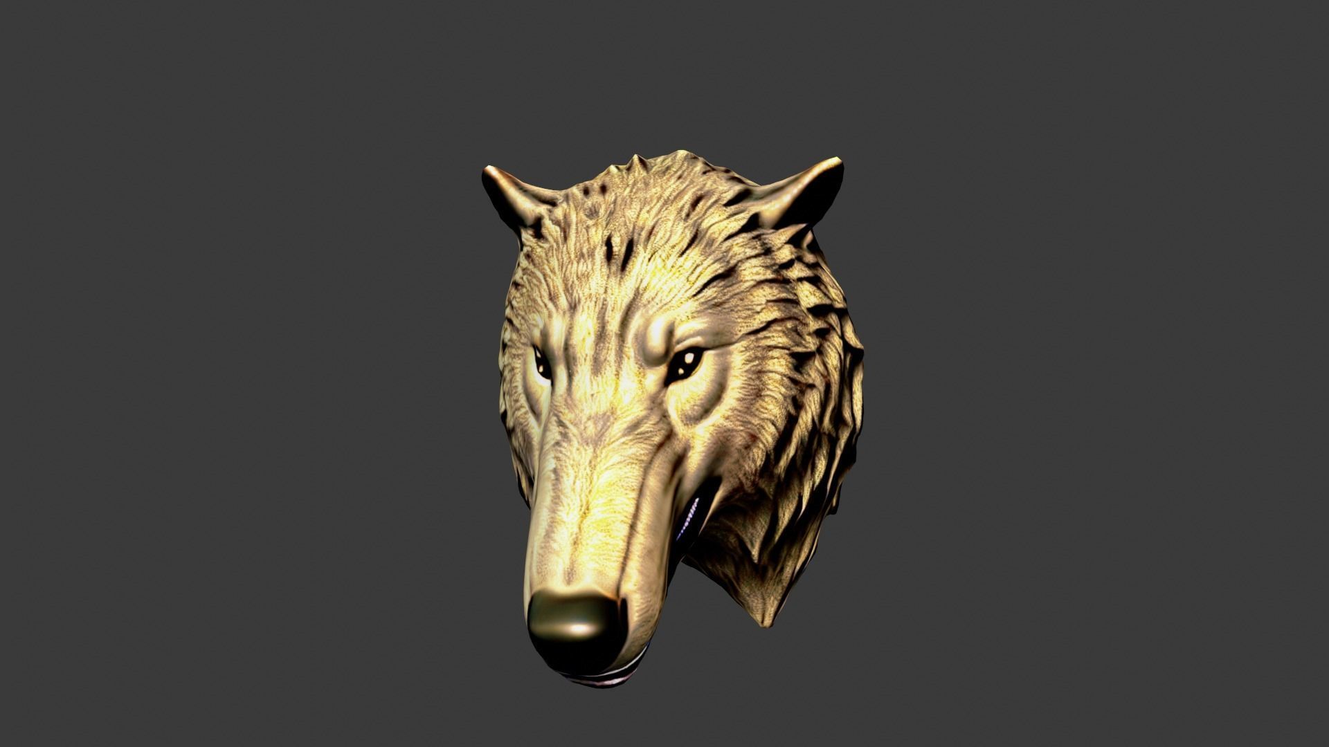Animal Head Low-poly 3D model_5