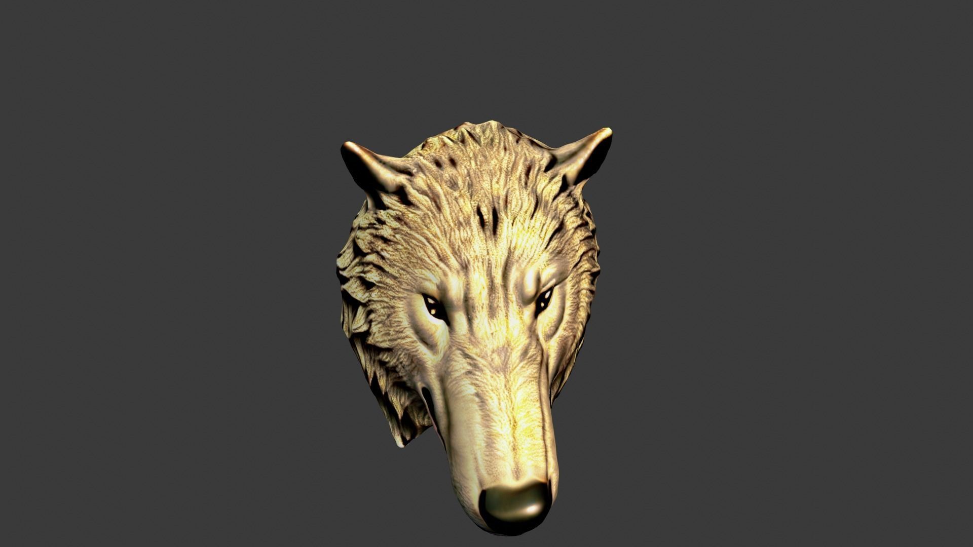 Animal Head Low-poly 3D model_3