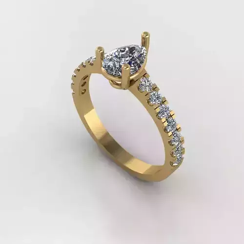 Pear Shaped Engagement Ring