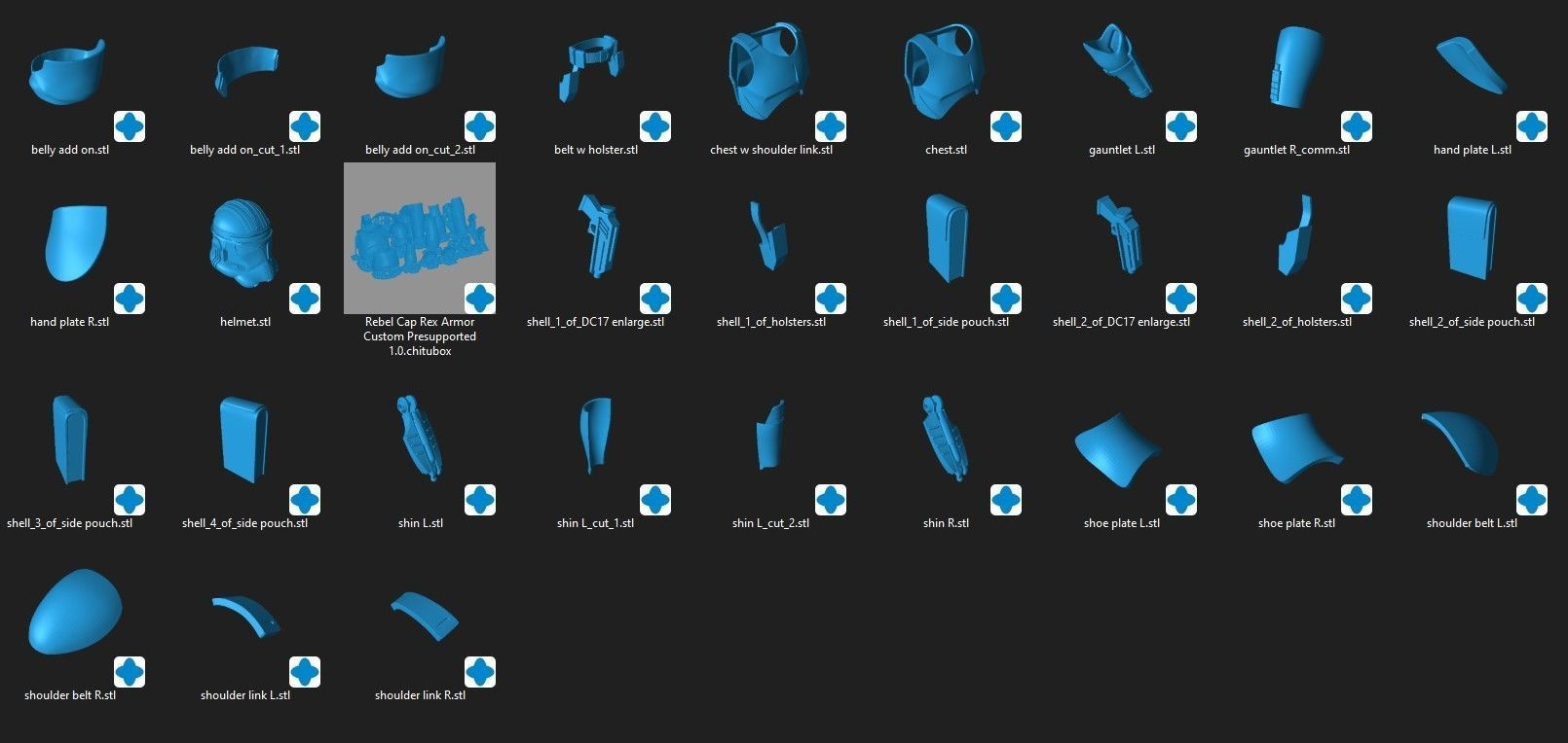 Rebel Captain Rex Figure Custom 3D print STL Files 3D print model_5