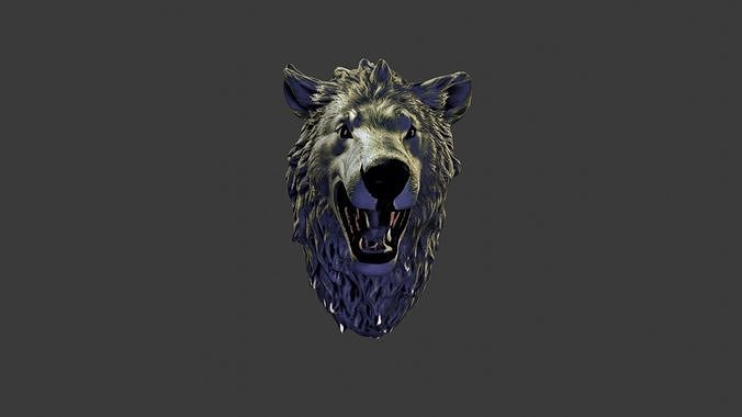 Animal Head Low-poly 3D model