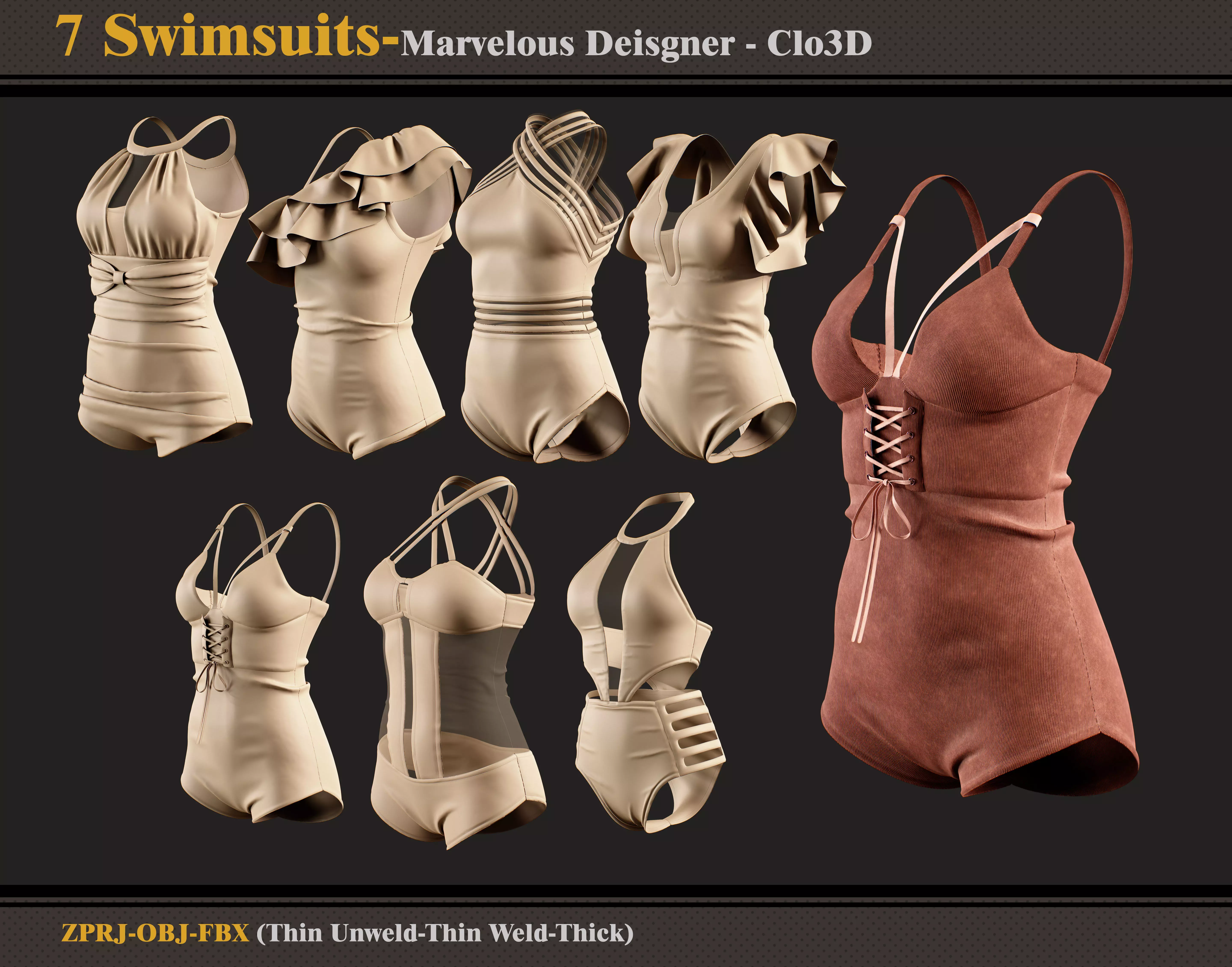 7 Swimsuit-MD-Clo3D-FBX-OBJ 3D model_0