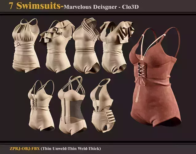 7 Swimsuit-MD-Clo3D-FBX-OBJ