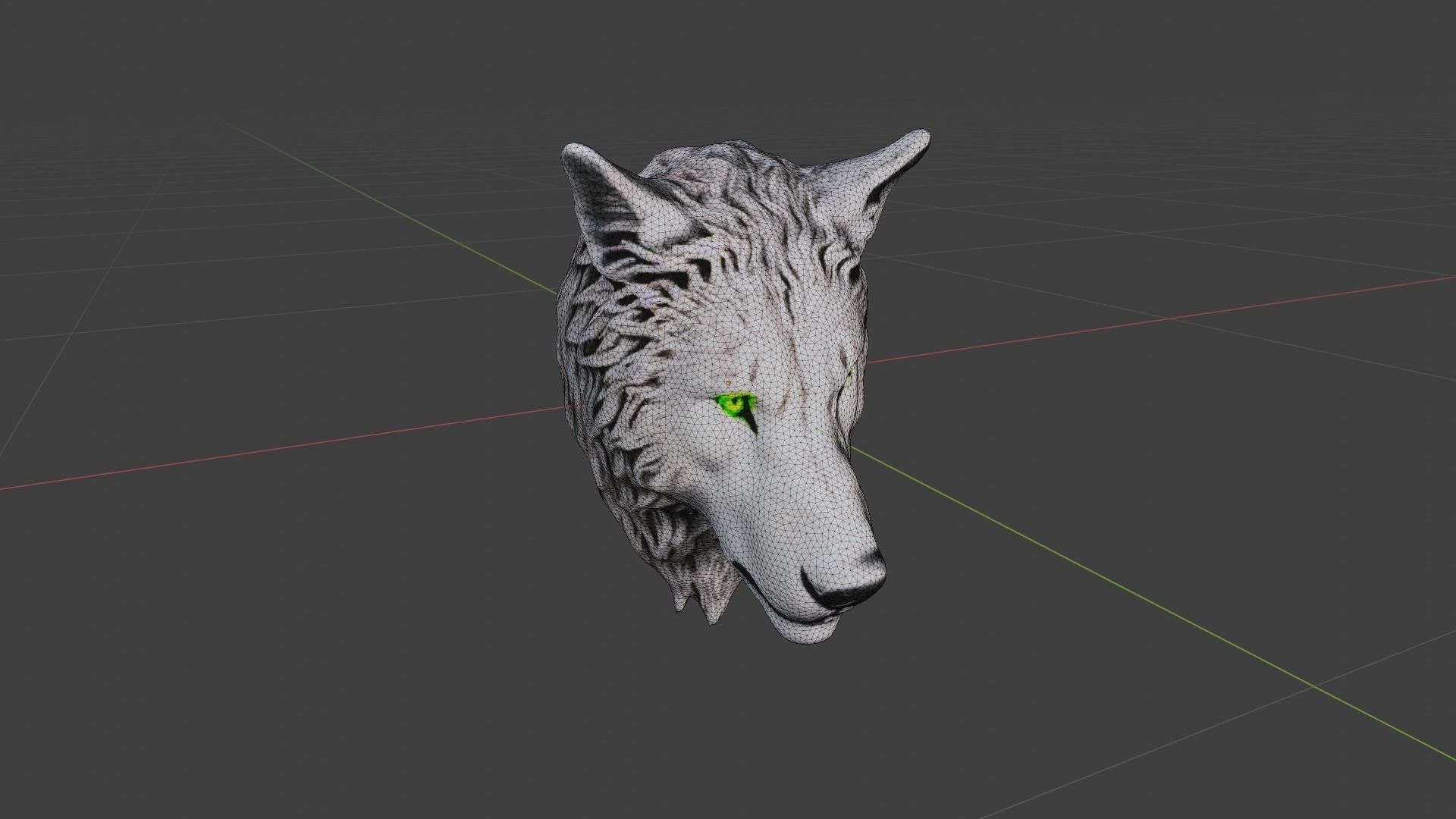 Animal Head Low-poly 3D model_6