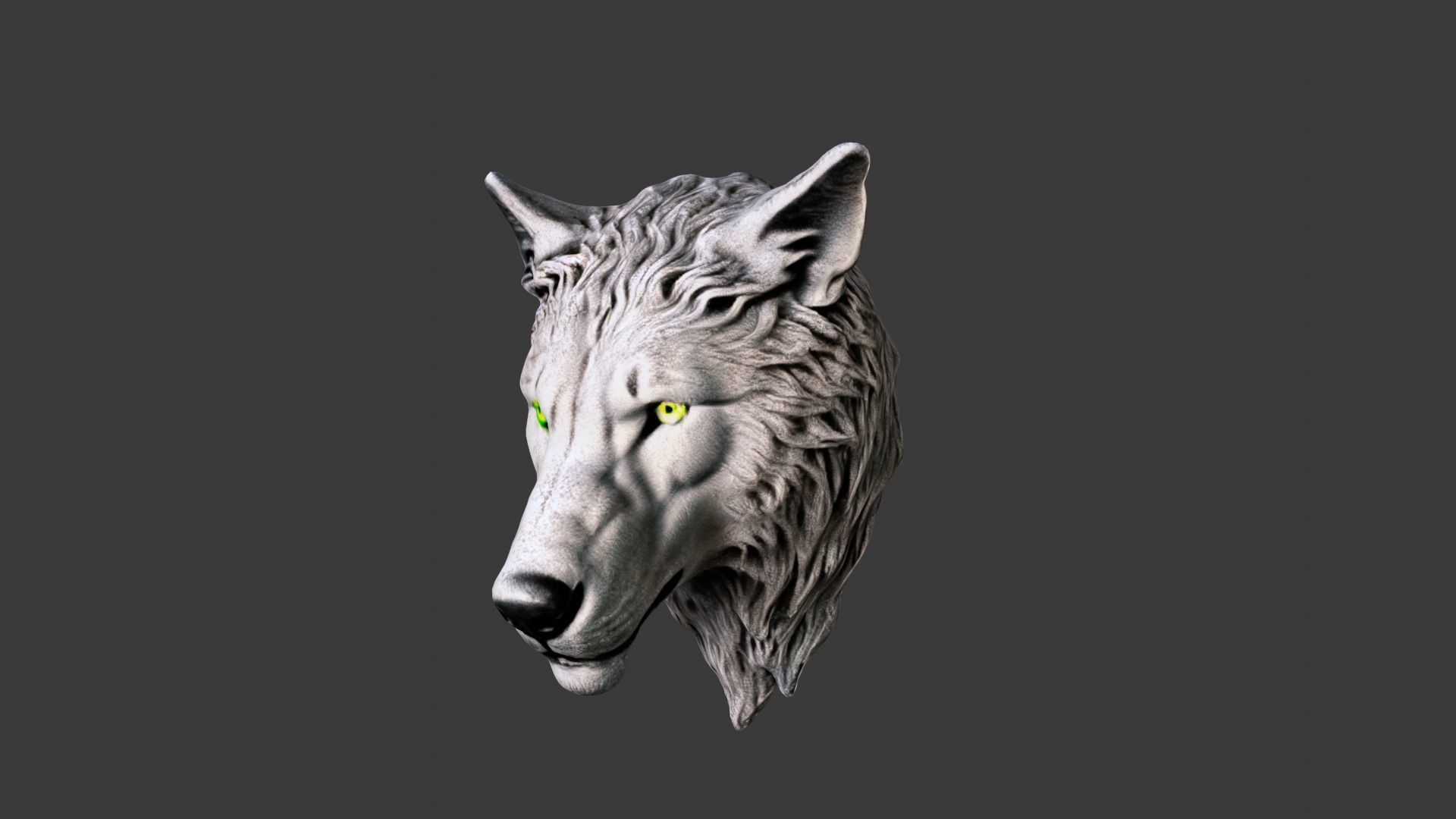 Animal Head Low-poly 3D model_2