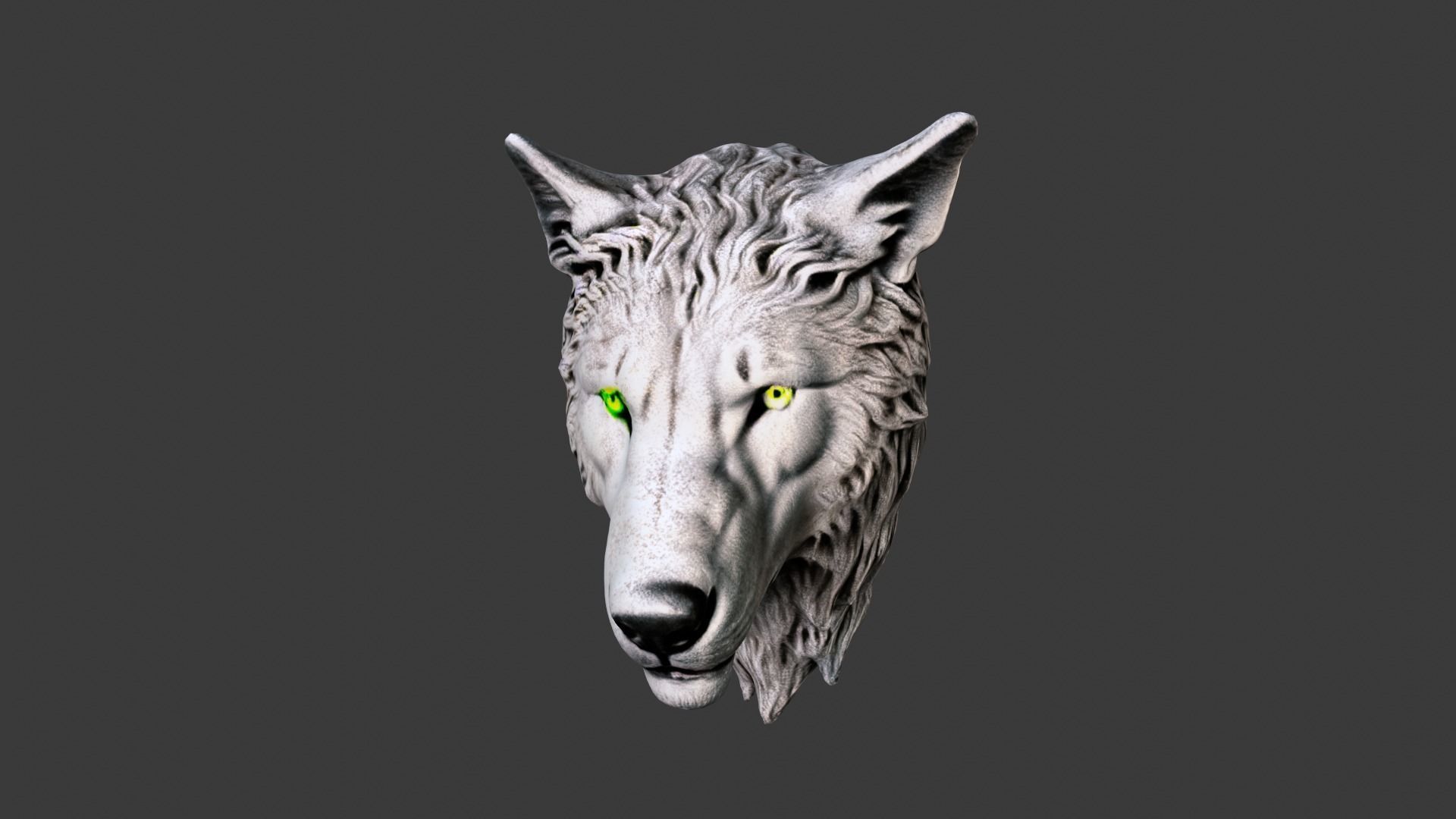 Animal Head Low-poly 3D model_5