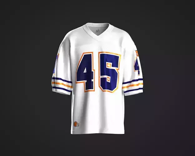 Oversized basketball look with solid and mash fabric 