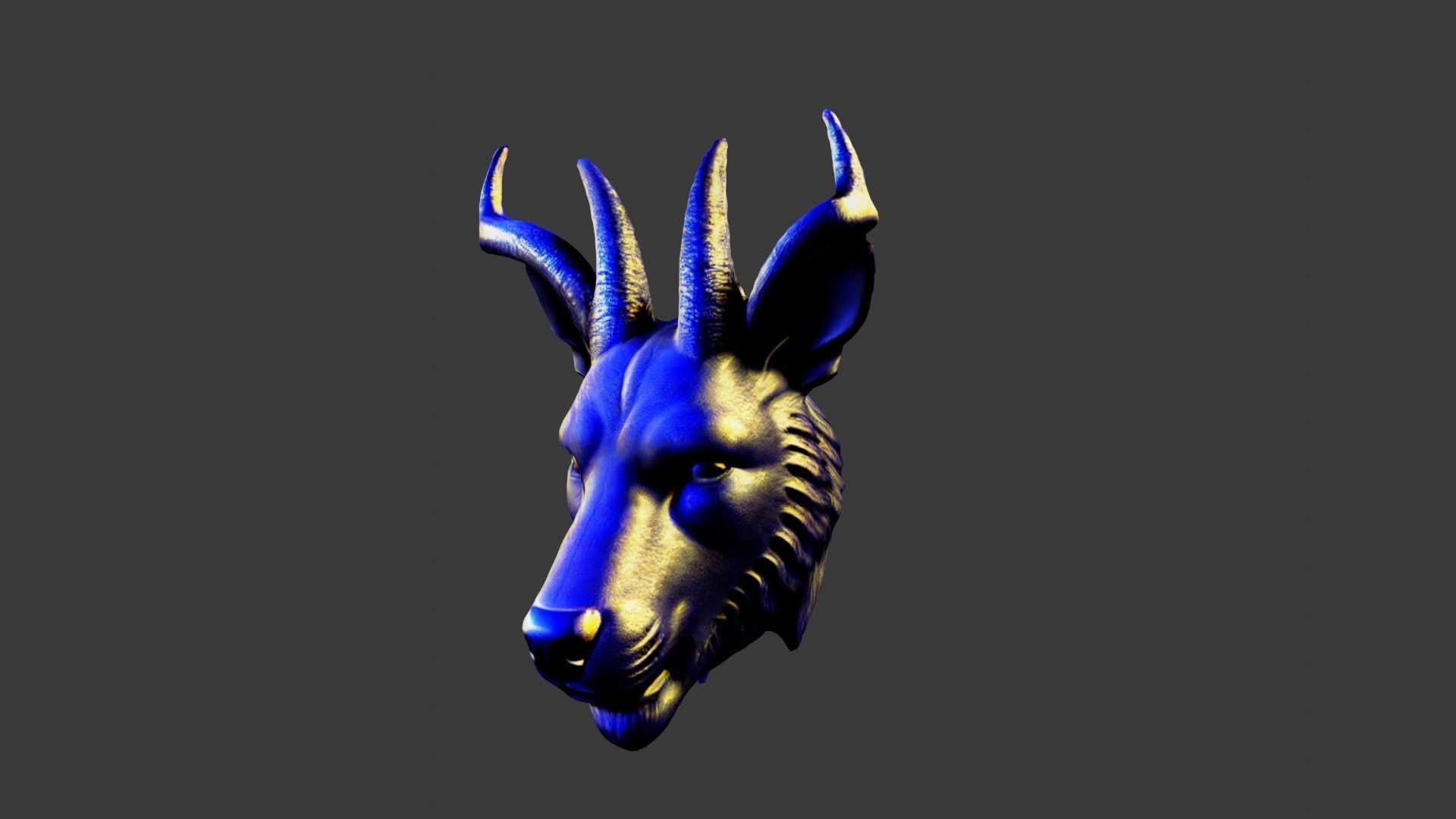 Animal Head Low-poly 3D model_2