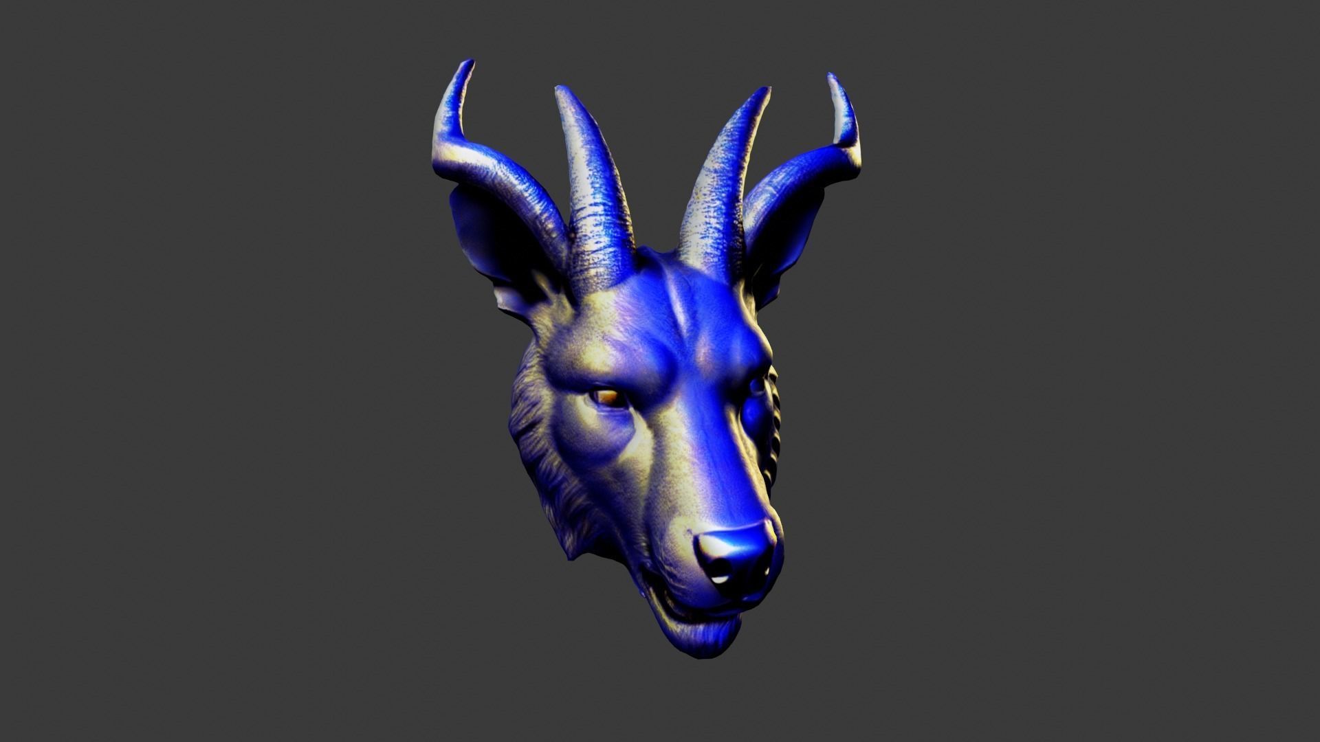 Animal Head Low-poly 3D model_1