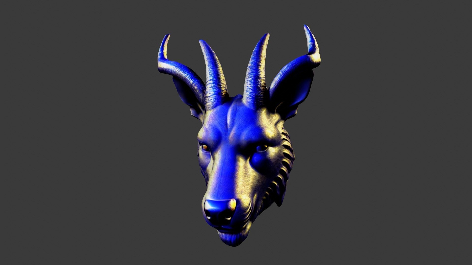 Animal Head Low-poly 3D model_5