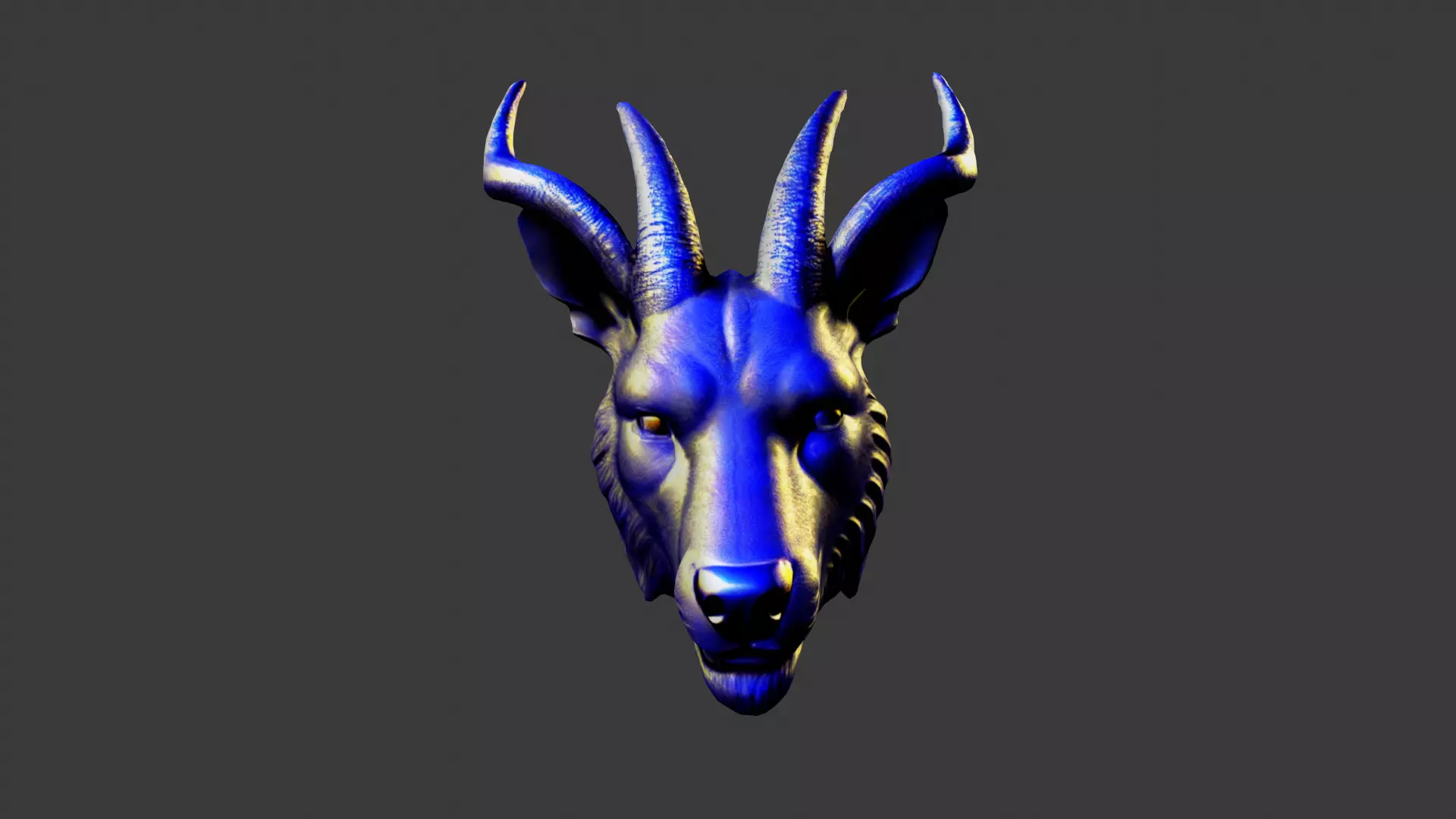 Animal Head Low-poly 3D model_0