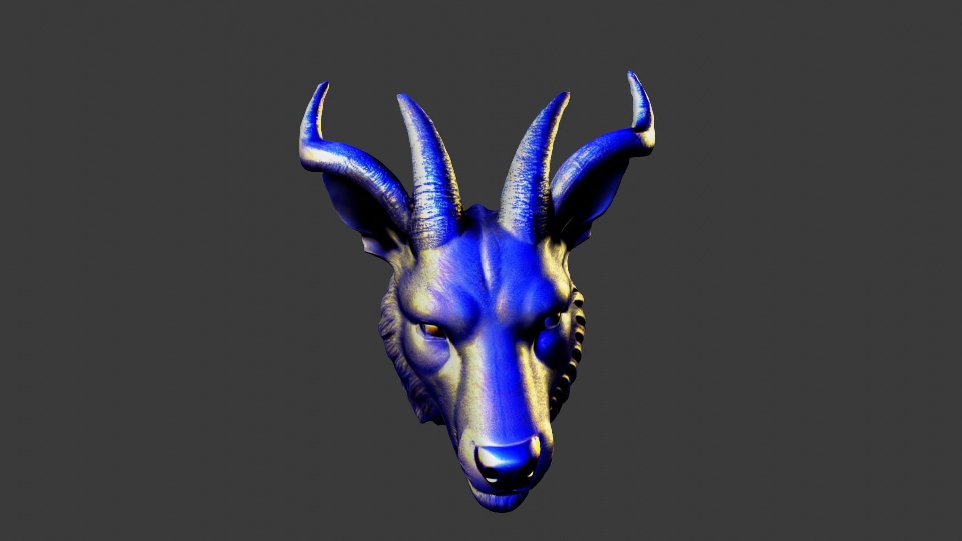 Animal Head Low-poly 3D model_3