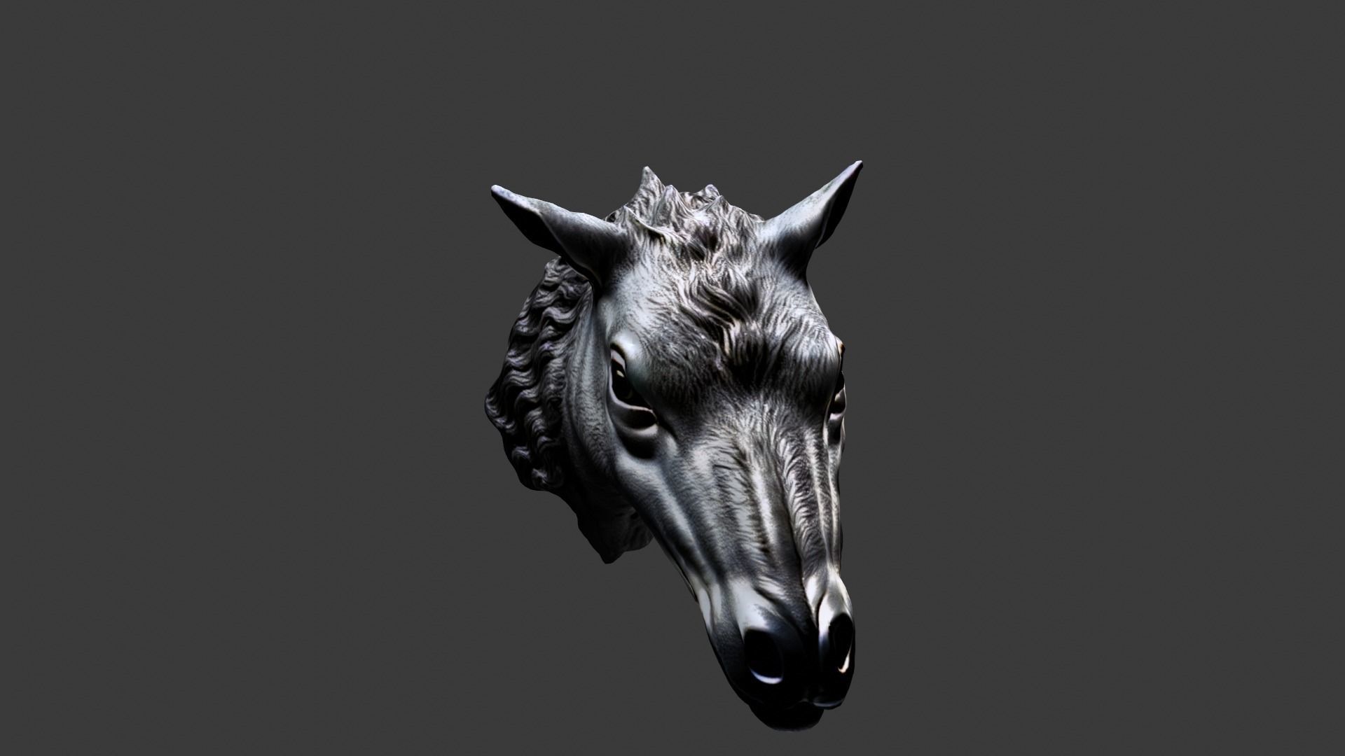 Animal Head Low-poly 3D model_4