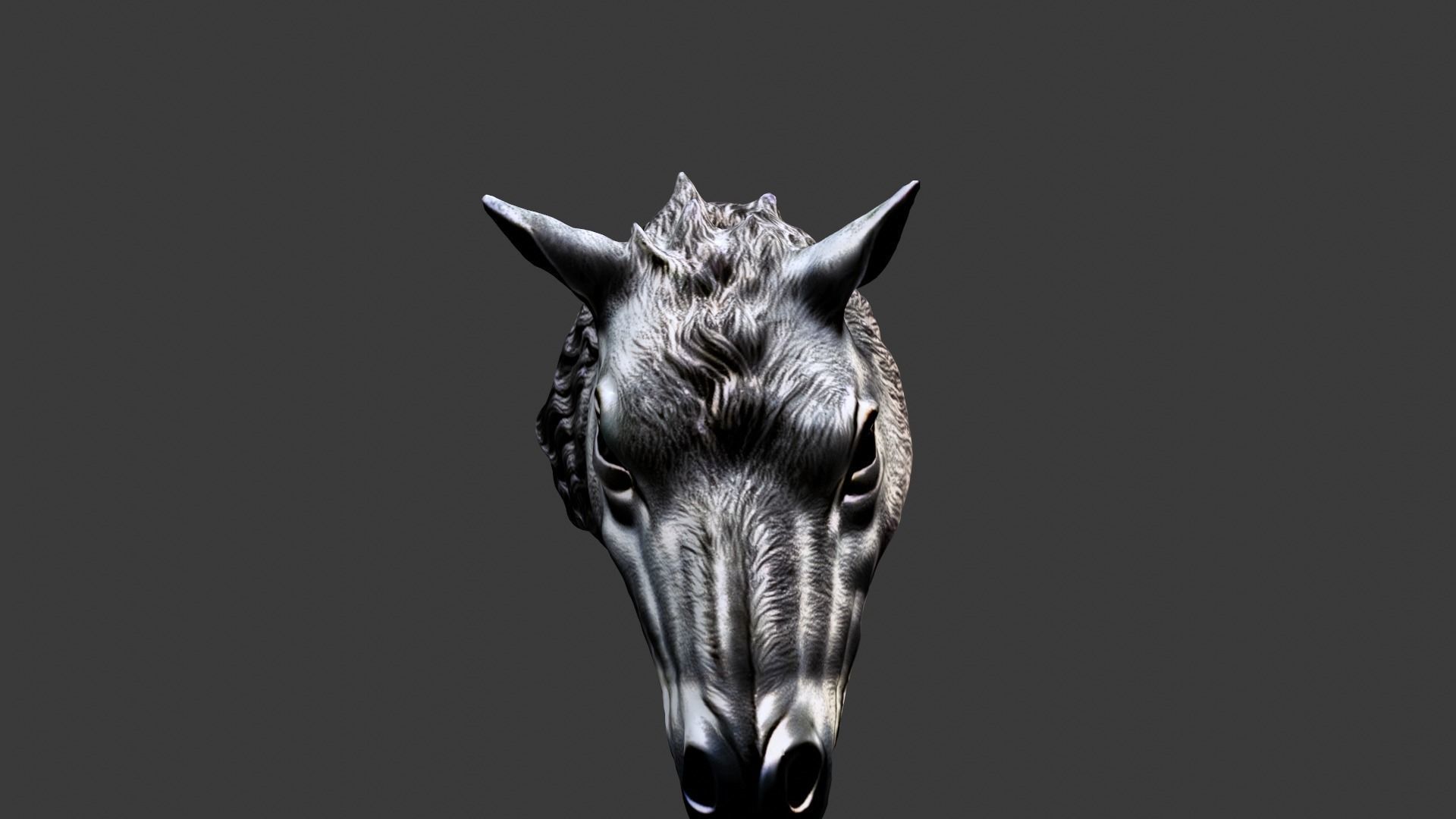 Animal Head Low-poly 3D model_3