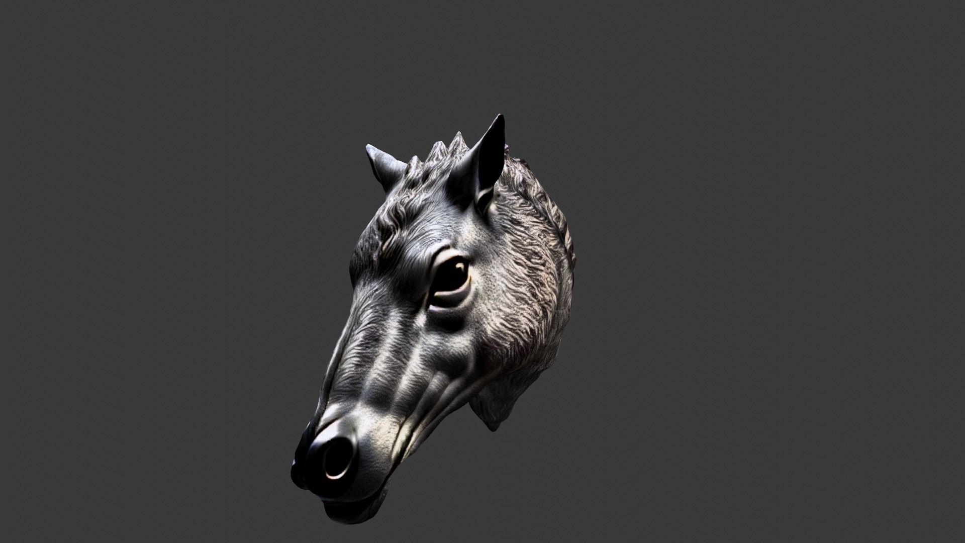 Animal Head Low-poly 3D model_2