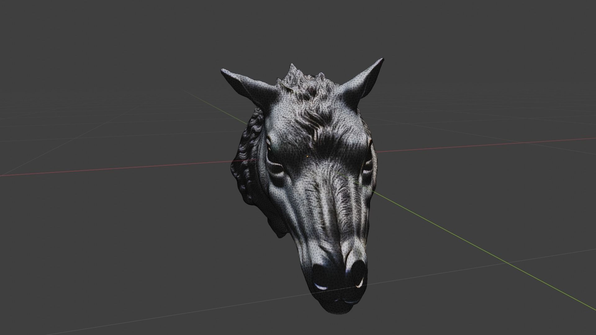 Animal Head Low-poly 3D model_6