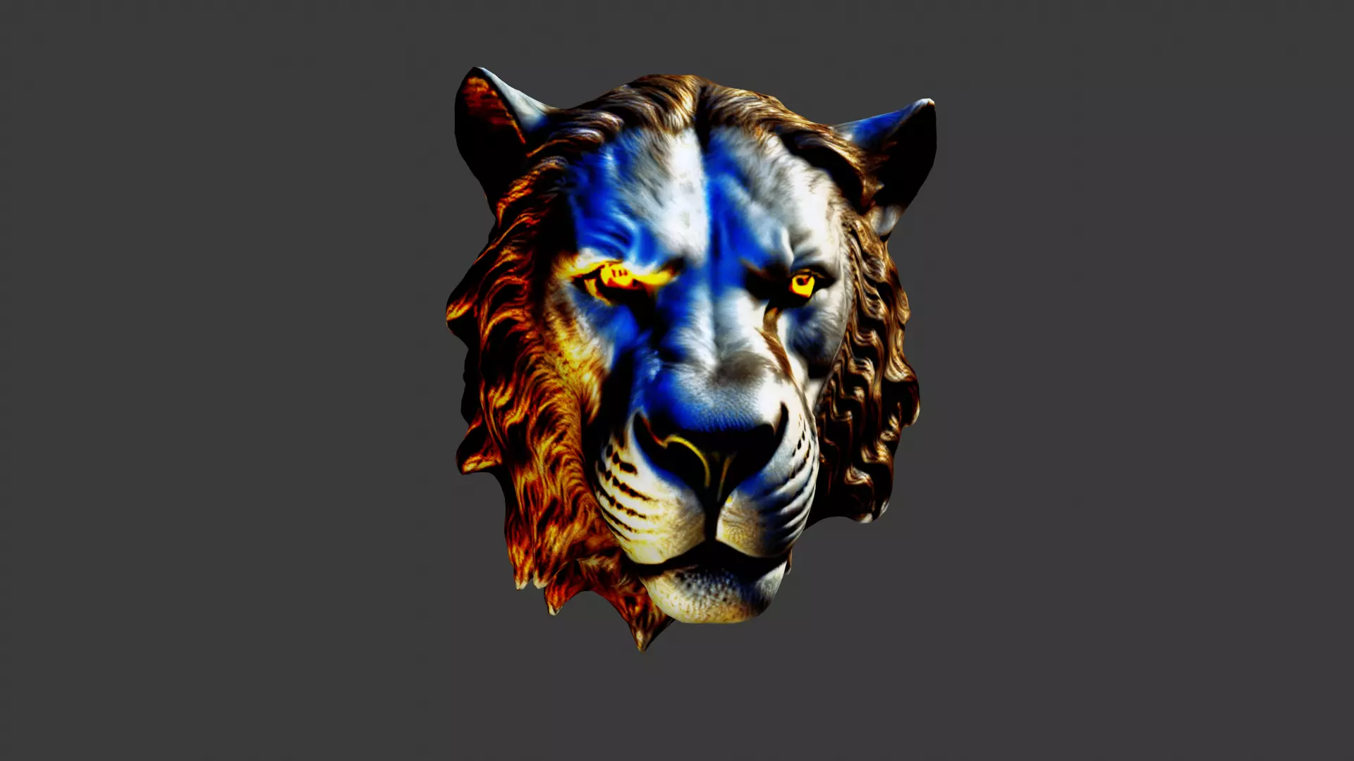Animal Head Low-poly 3D model_0