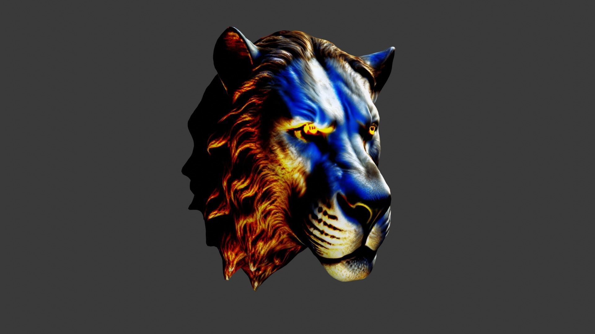 Animal Head Low-poly 3D model_1