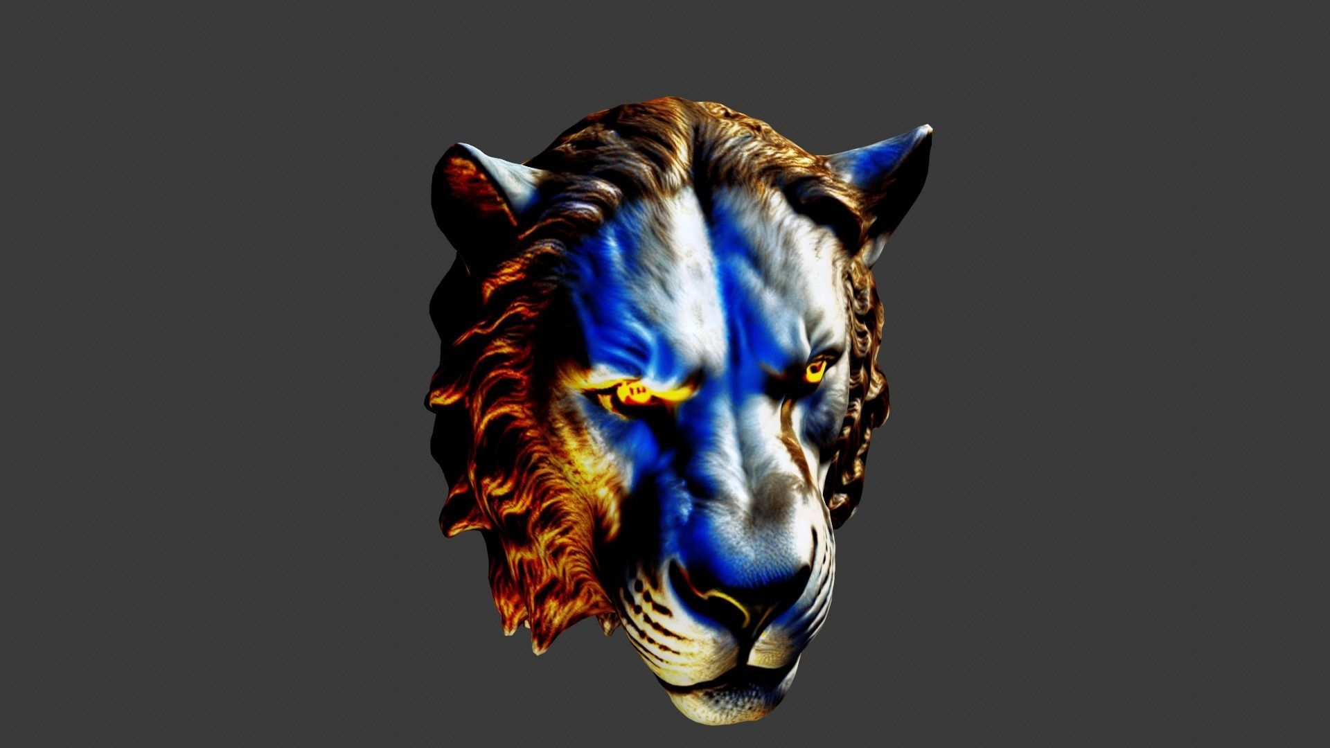 Animal Head Low-poly 3D model_3