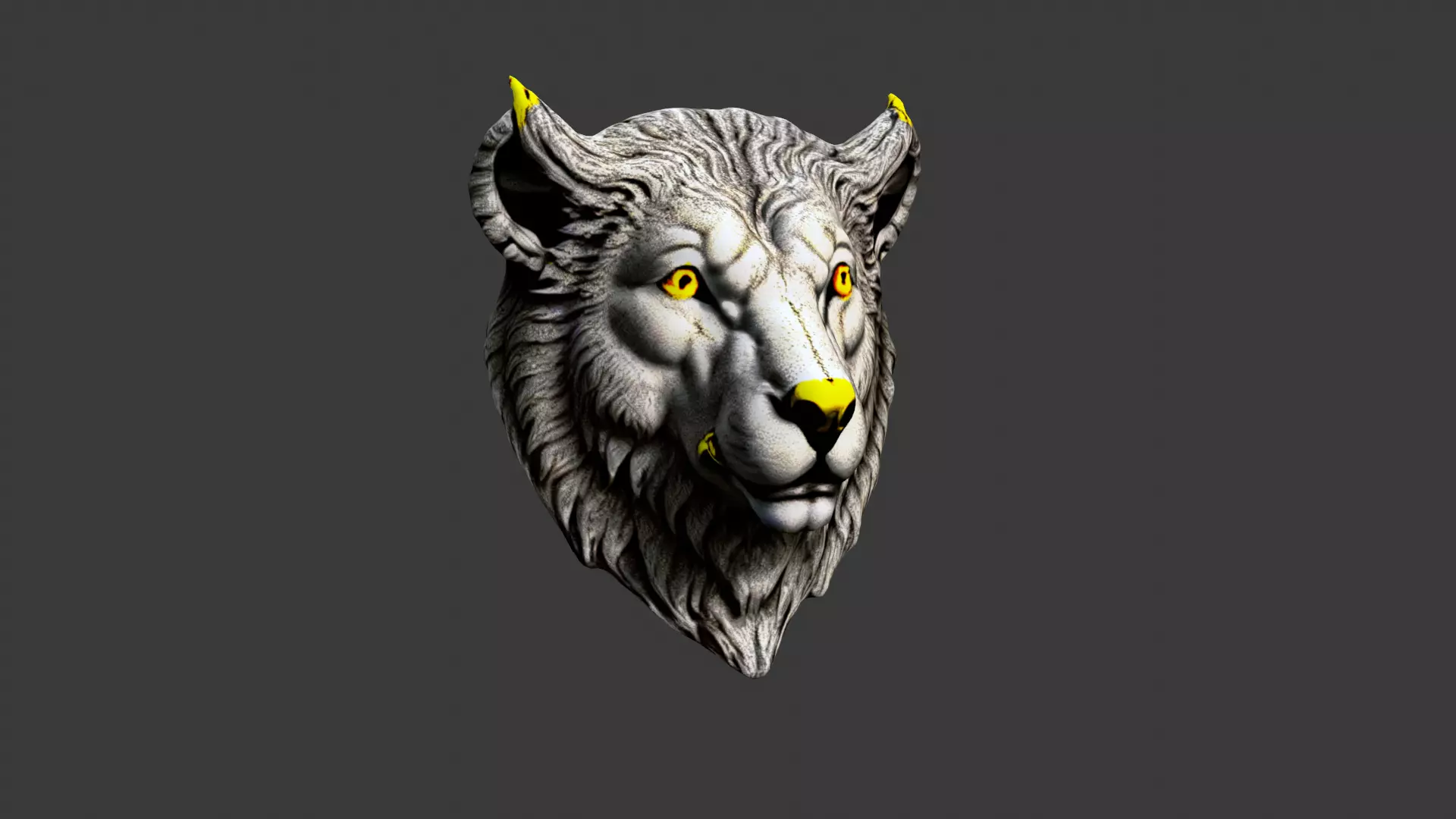 Animal Head Low-poly 3D model_0