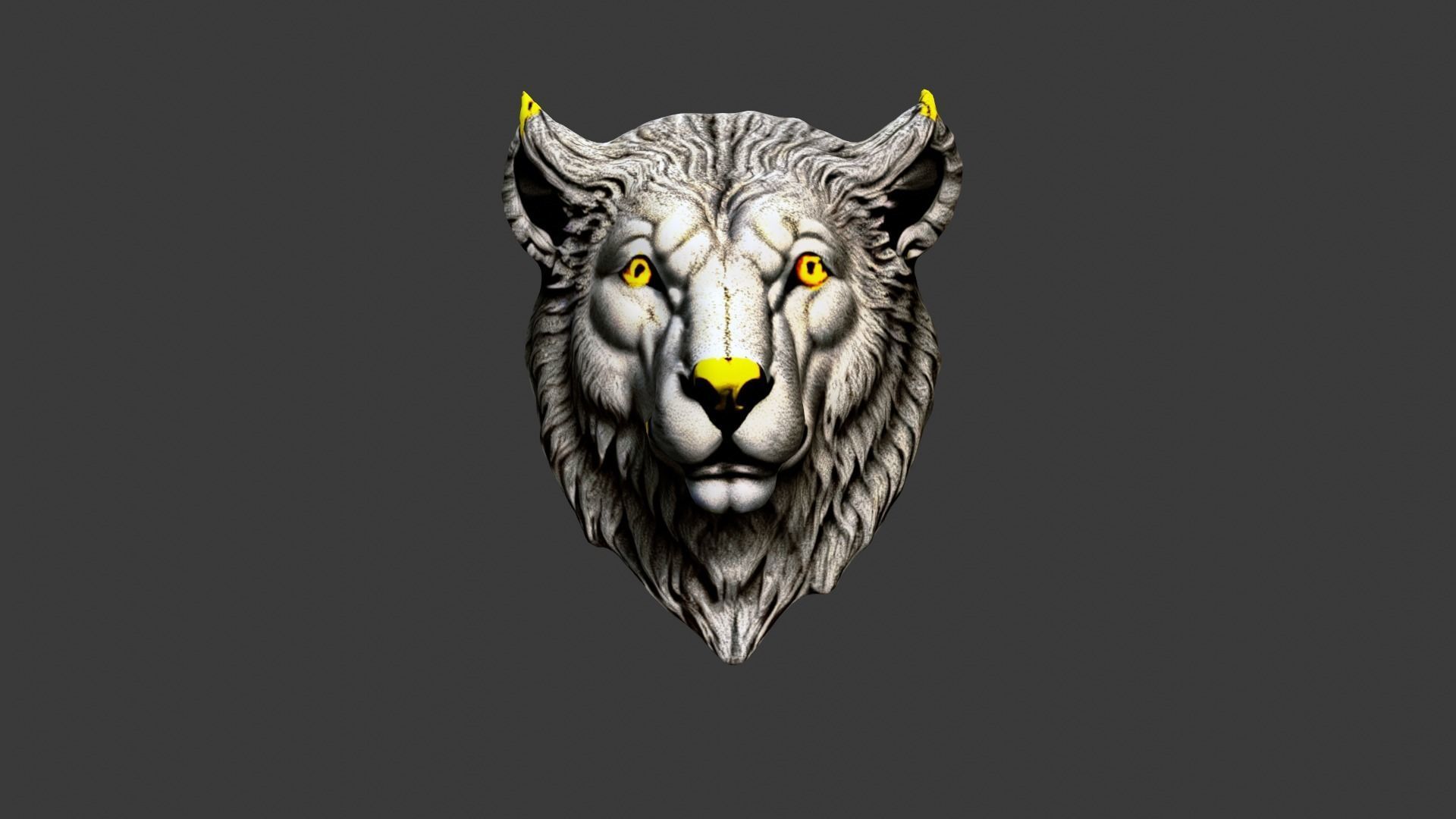 Animal Head Low-poly 3D model_1