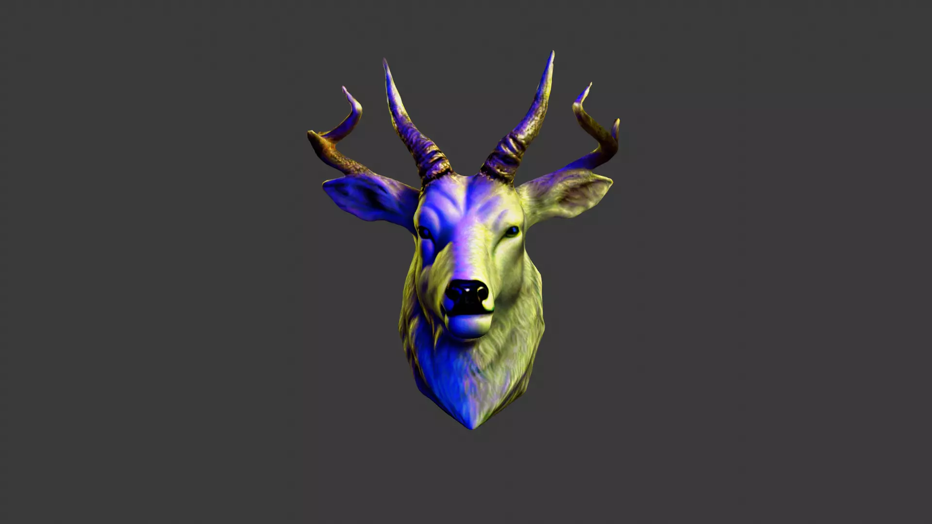 Animal Head Low-poly 3D model_0