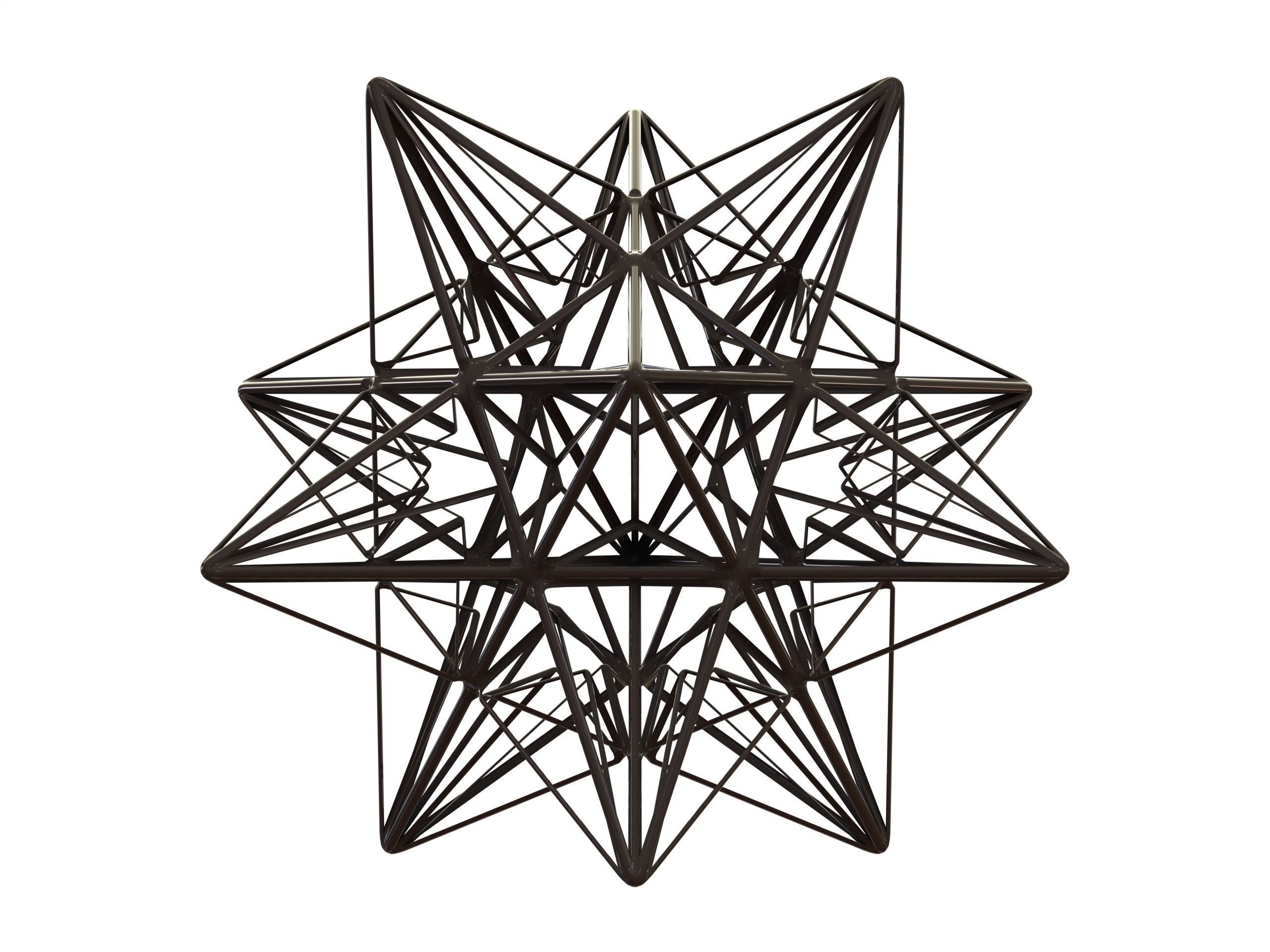 Wireframe Shape Great Icosahedron 3D print model_1