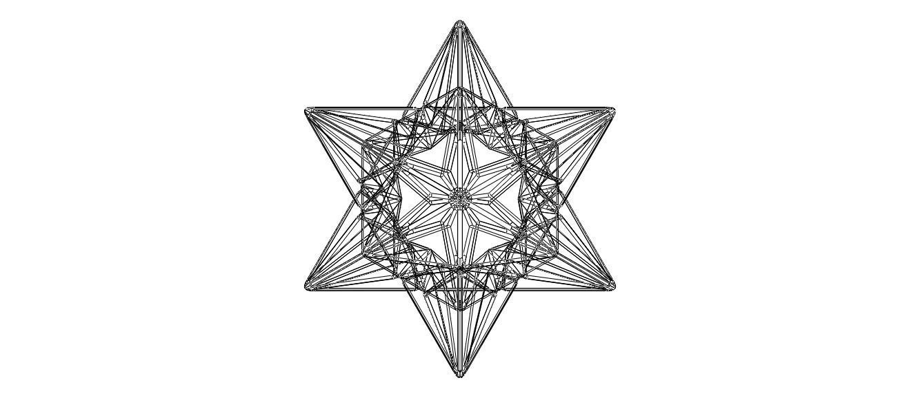 Wireframe Shape Great Icosahedron 3D print model_32