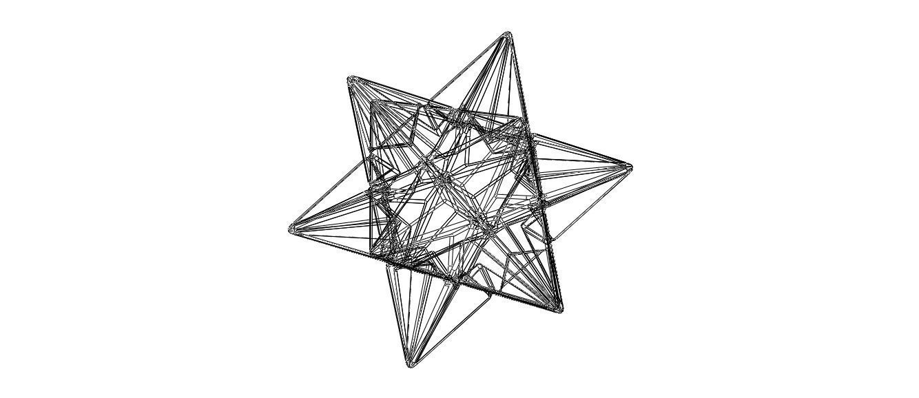 Wireframe Shape Great Icosahedron 3D print model_12